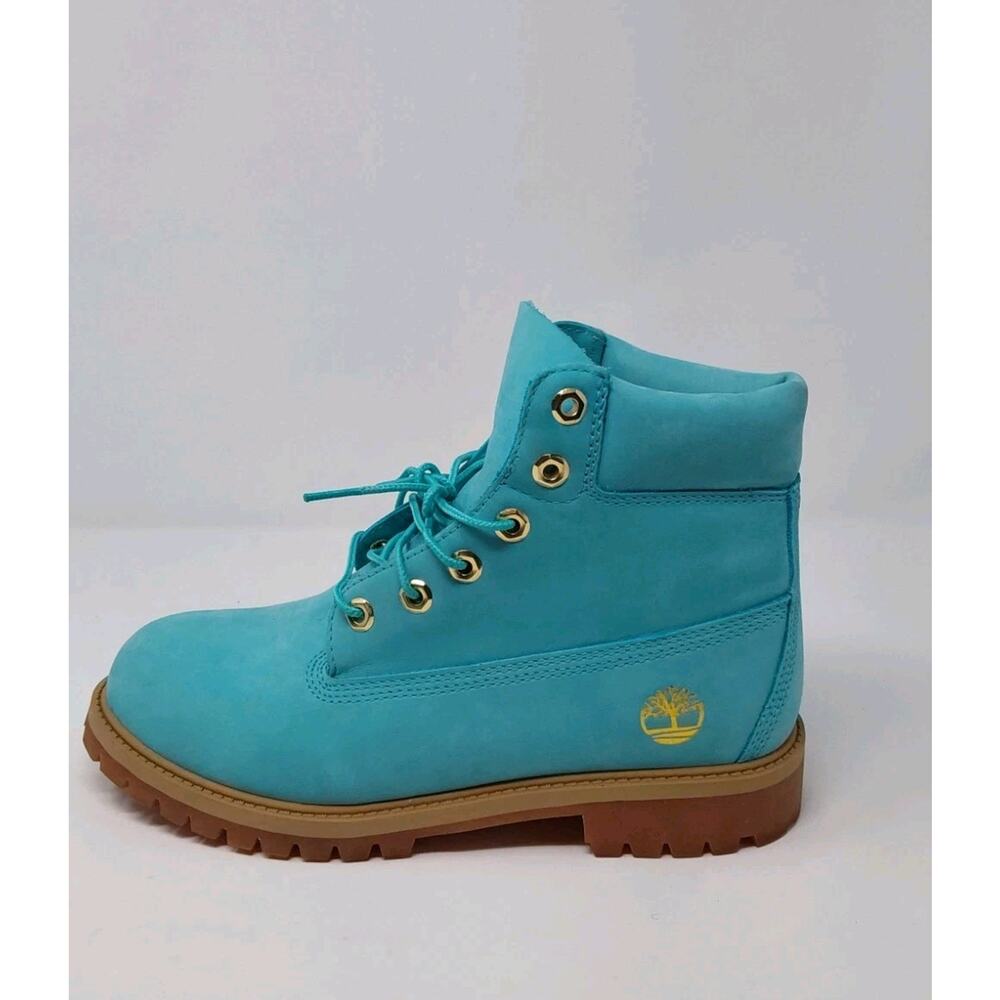 Timberland x Villa 6” Premium Boots Aqua Blue Nubuck Juniors Size 7/Women's 8.5 - Picture 14 of 16